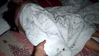 Scared Indian Stepmom Lets Me In Her Room At Night - Hindi Audio Blowjob & Creampie