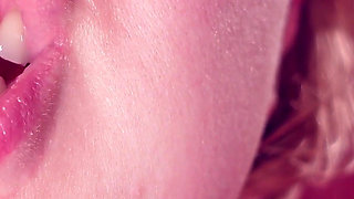 Asmr: Eating Jelly Teddybears Candies. Chewing. Mouth Close-up.