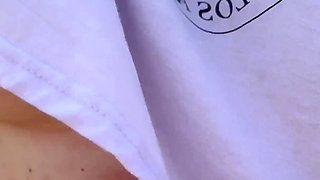 Wifey Loves to Be Braless in Public