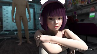 Cartoon video with exciting dona from 3DXPassion