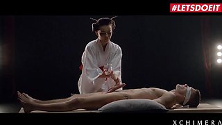 LETSDOEIT - Charming Czech Beauty Vanessa Decker Gives A Sensual Oiled Handjob Followed By A Hot Riding Session