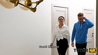 Tutor4k. mature woman didnt hope her fresh schoolgirl to behave like this