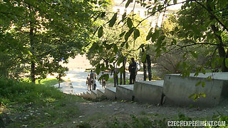 Czech Experiment 5: Busty Beauty Fucks in the Prague Centre