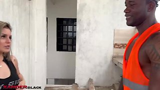 BBC Threesome with Two Pretty Latina Teens - Deep Throat & Cum in Mouth on Terrace