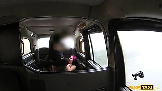 Faux taxi - grubby hot alternative beauty guzzles my cock and gives me her ass