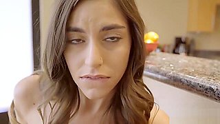 Almost got caught fucking my petite teen 18+ stepsister