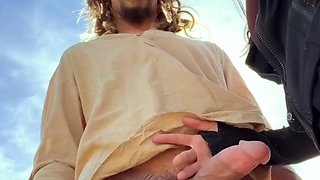 Roadside public blowjob from tattooed hottie Mag Numb