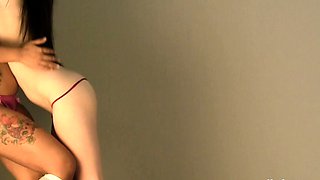 Asian Girls in Lingerie and Thong Panties  have Lesbian Sex