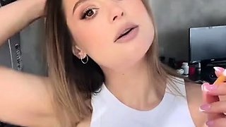 Busty blonde amateur takes creampie pov