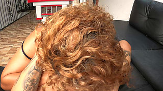 My Friend Gives Me a Huge Blowjob Showing Me How Much She Can Swallow It