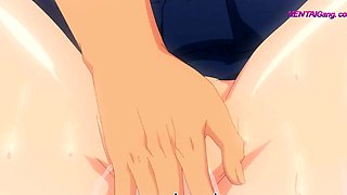 Shy couple fears being caught as he goes all in - HENTAI ENG