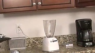 Skinny Slut Jerks Out a Huge Load All Over Her Face