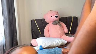 Amateur black couple has some fun in their room