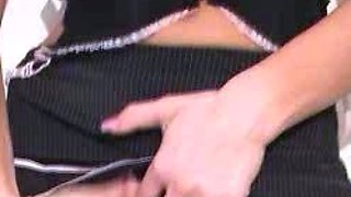 Masturbation close up in heels fishnet stockings and panties