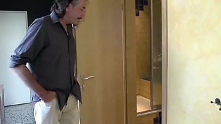 Lovely Blonde Fucked And Sprayed On Her Natural Tits