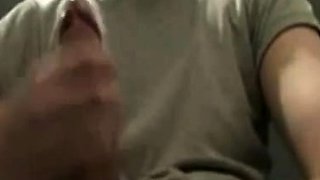 Long Cock Cums Huge on Webcam