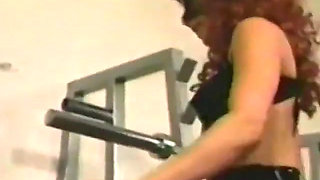 Vintage Tongue Licking and Fucking in the Gym