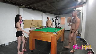 Playing Naked Pool with My Boyfriend and My Father-in-law