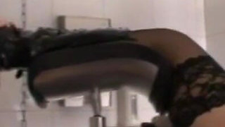 Humiliating masked guy hanging out