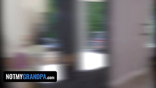 Step-grandpa's huge huge cock makes his innocent step-grand-daughter groan!!! - teamskeet