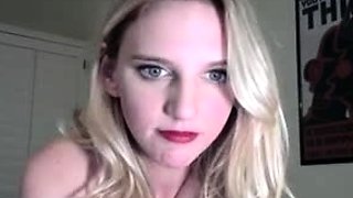 Big Boobed Blonde Masturbates With A Dildo In The Bathroom