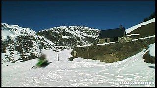 Liliane Tiger Has Her Perfect Ass Invaded on a Snowmobile - Private Porn Sex Videos