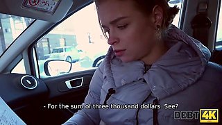 Debt4k. blonde coquette wants to buy fresh shoes so why sells cunny