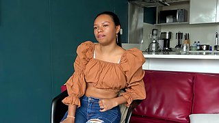 Pure latina teen on her first casting