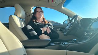 Amateur Brunette MILF Nadia Foxx Public JOI & Car Fucking 4K