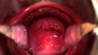 Close up with japanese getting mouth jizzed