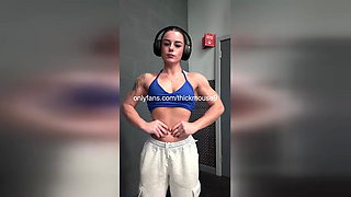 HOT TEEN LENA MOUSE FLASHES HER PUSSY WHILE DOING YOGA