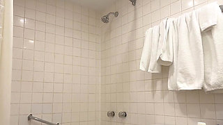 Full Naked Body Washing in the Shower Time