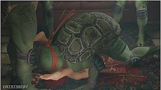 Getting Some Pizza Turned Into A Turtleed Situation - April Oneil And Car Toon