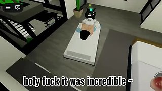 Petite whore gets her pussy fucked by stepbrother in shower - Roblox Brookhaven