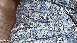 Ebony Step Mom Tight Pussy Getting Fucked Raw by a Guy Living Next Door