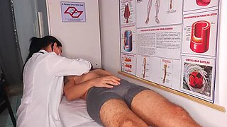 Hot Brazilian Nurse Gives Handjob to Patient's Huge Erection in Hospital