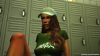 HOT BRUNETTE TEEN SLUT GAGGING ON HER COACH'S BIG COCK - SIMS 4 HENTAI (3D animation)