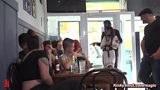 Slave Sucks And Rims In Public Bar - Steve Holmes, Antonio Ross And Zenda Sexy