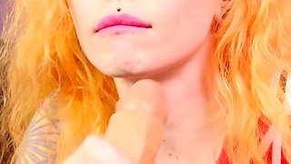 Naughty Cheerleader Blowjob & Footjob