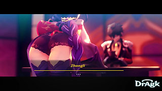 Raiden Shogun Ayaka Kokomi Ningguang Fischl Genshin Impact Compilation 3D Dragk Hentai