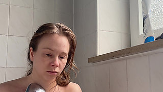 Teen with Perfect Body Showers