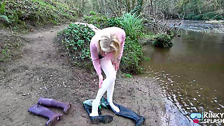 Secretary's White Tights Drenched in Waders Gone Wrong