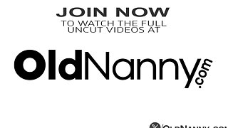 Mature Blonde Granny In Lingerie Fucks Bald Stud