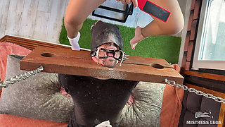 Foot Dust Feast Pedicure Scrapings Straight Into Slave's Mouth