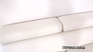 Beautiful POV PORN giving head by perky blond hair girl porn star wannabe