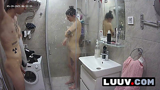 LUUV. The webcam couple shares their real amateur shower routine for their reality show