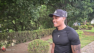 A Strange Redhead Milks Me in an Outdoor Park - Brandon Cruz & Andrea Castro