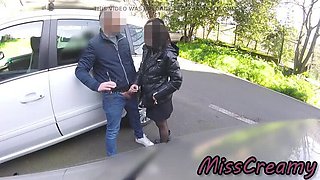 Amateur Teacher Miss Creamy Public Blowjob Swallow Caught Outdoor Risk Flash