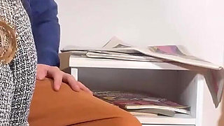 Young Girl Handjob and Makes Old Man Cum by the Doctor