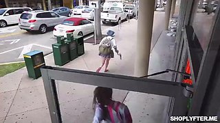 College thief Eden Sin fucked a huge cock by Pervz: Blowjob, Doggy  Hardcore Porn